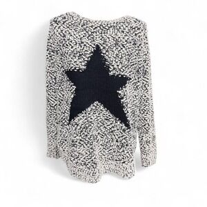 Doe and Rae Size Large Oversized Cozy Star Sweater Streetwear Grunge Fall Cozy